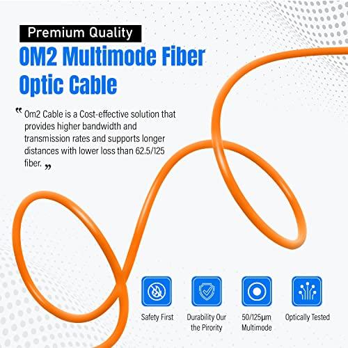 NewYork Cables NewYork Cables Fiber Patch Cable | SC to SC Multimode Duplex OM2 50/125 Jumper Cord | 5M (16.4ft) 10gb Fiber Optic Cable (Orange)