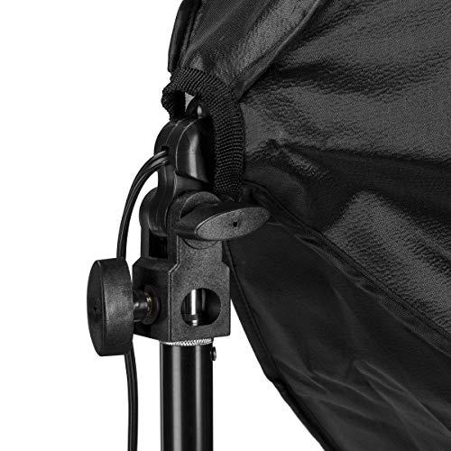 Flashpoint CLAR 2-Light SoftBox Kit, Fluorescent Lamps 5500K Bulbs, Stands & Carrying Case - Continuous Cool Lights