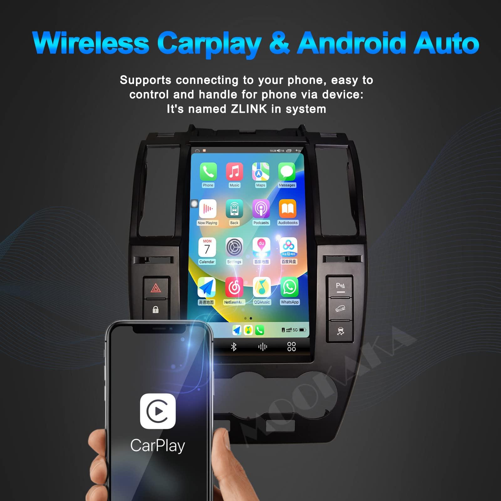 MOOKAKA Tesla Style Radio Android 13 Car Stereo 2 din GPS Navigation Head Unit for Land Rover Freelander 2 2005-2015 Radio Replacement Multimedia Player Autoradio Receiver Carplay DSP (2013-2015, 4-64GB)