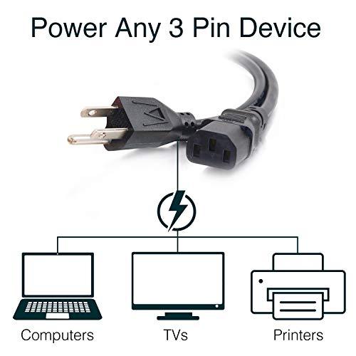 C2G C2G Legrand C13 to 5-15 Power Cord, 3 Pin Power Cord, Black Universal Power Cord, 4 Foot Replacement Power Cable, 1 Count, C2G 29926