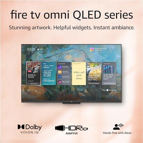 Amazon Amazon Fire TV 50\" Omni QLED Series 4K UHD smart TV, Dolby Vision IQ, Fire TV Ambient Experience, local dimming, hands-free with Alexa