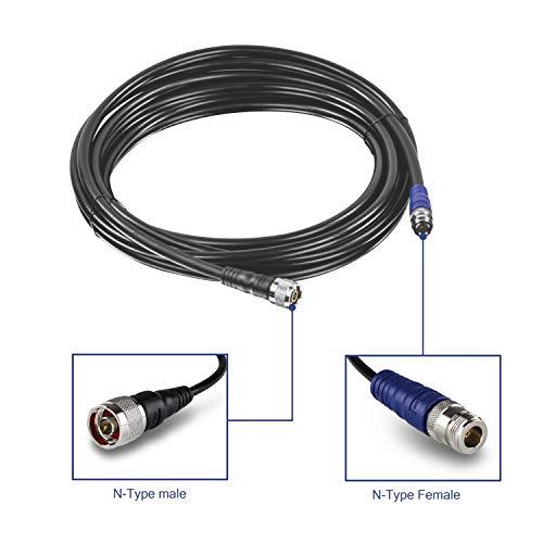 TRENDnet TRENDnet LMR-LW400 Low Loss N-Type Male to N-Type Female Cable, 6m (19.6 ft.), 2.4/5GHz Compatible, TEW-L406