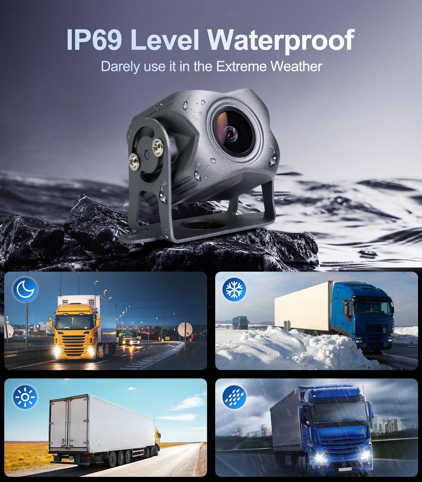 Seventour 6-Channel 1080P Dash Cam Backup Camera System with 10.33 Inch Touch Screen Parking Monitor, Back Up Camera Car Radio for RV/Truck/Trailer/Van/SUV/Cars,Wireless Carplay/Android Auto/WiFi/Bluetooth/FM