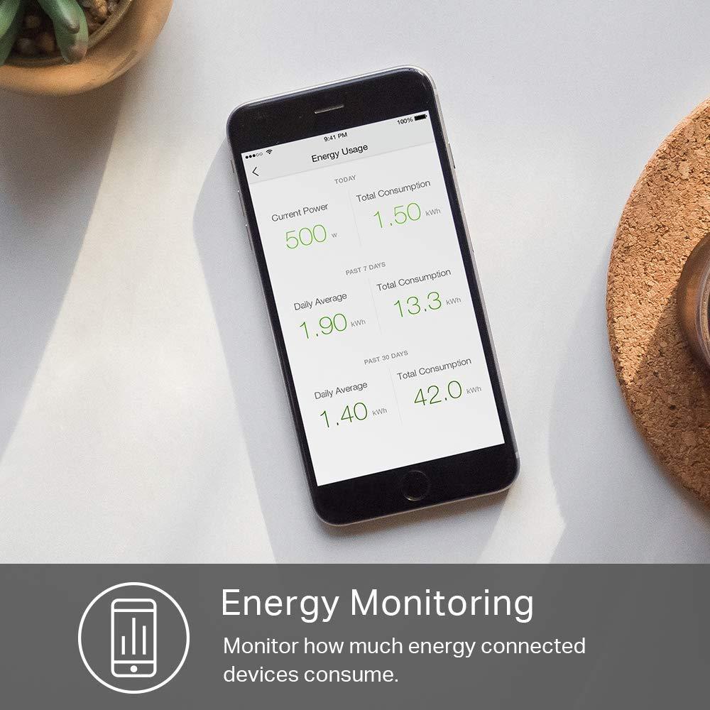 Kasa Smart Kasa Smart Plug Power Strip HS300, Surge Protector with 6 Individually Controlled Smart Outlets and 3 USB Ports, Works with Alexa & Google Home, No Hub Required , White