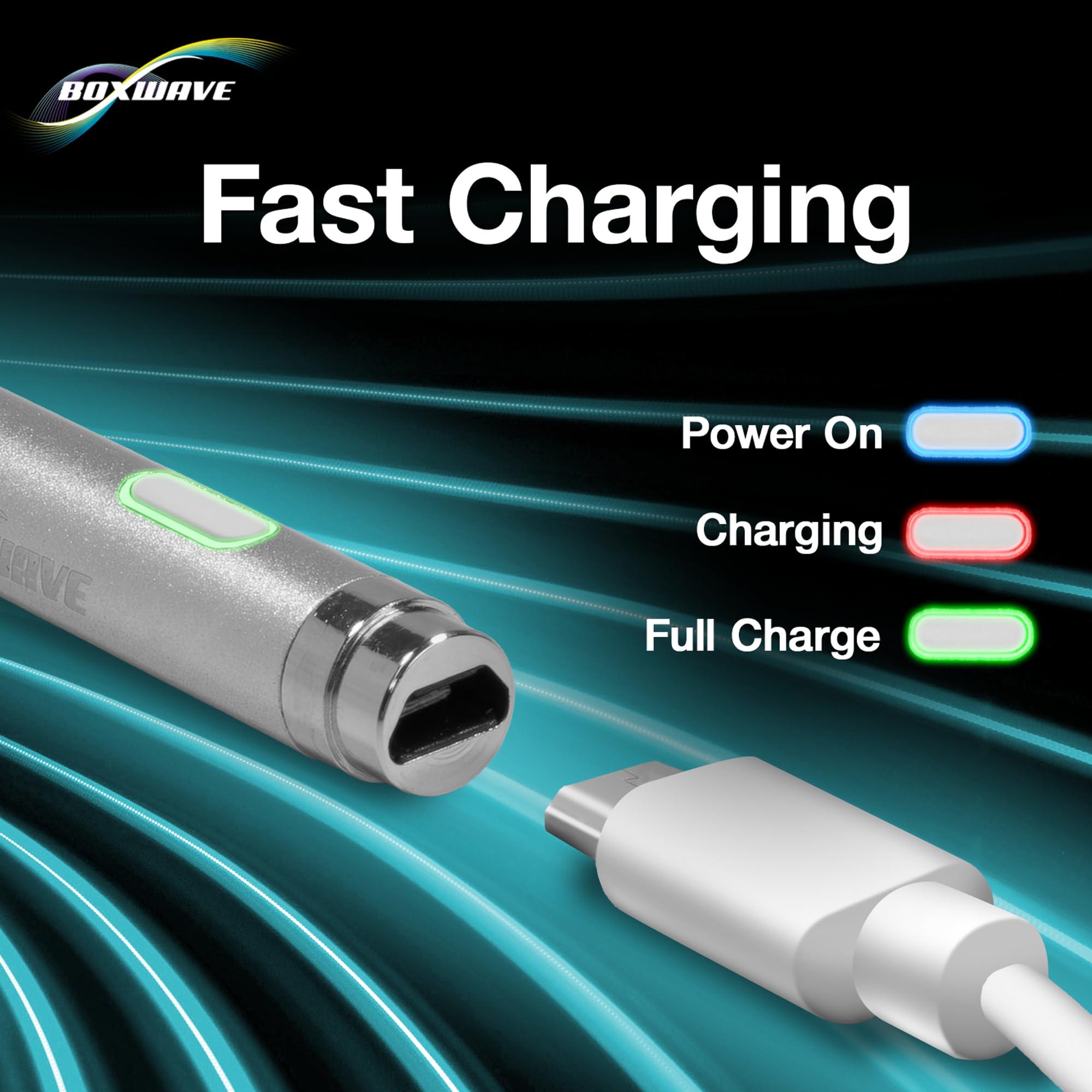 BoxWave BoxWave Stylus Pen Compatible with ASUS ZenBook 14 UX434FAC - AccuPoint Active Stylus, Electronic Stylus with Ultra Fine Tip - Metallic Silver