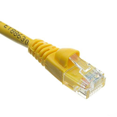 CableWholesale CableWholesale 1 Foot Yellow Cat6a Ethernet Patch Cable, Snagless/Boot with RJ45 Connector, 500 MHz, 24 AWG, UTP(Unshielded Twisted Pair) Stranded Copper, Internet Patch Cable