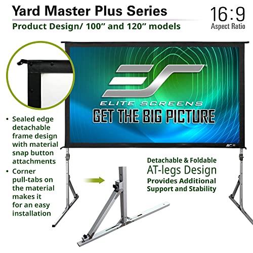Elite Screens Elite Screens Yard Master Plus, 120-INCH 16:9 Height Setting Adjustable Portable Projector Screen, 4K HD Outdoor Indoor Movie Theater Front Projection, US Based Company 2-YEAR WARRANTY, OMS120H2PLUS