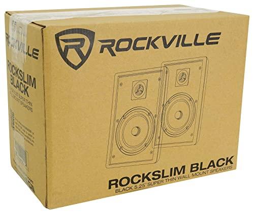 Rockville Rockville 2 RockSlim Black Home Theater 5.25" 240w Easy Wall Mount Slim Speakers