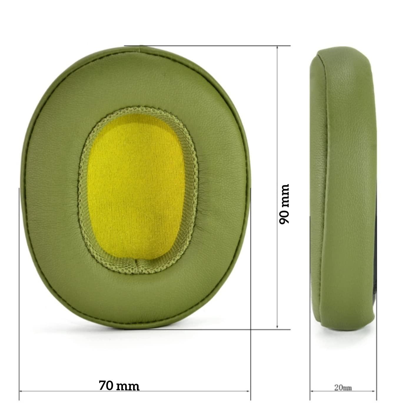 HIQUE Replacement Ear Pads for Skullcandy Hesh 3/ANC/Evo and Crusher Wireless/ANC/Evo/360 and Venue ANC Over-Ear Headphones,Protein Leather and Memory Foam Cushions Ear Muffs Covers - Khaki