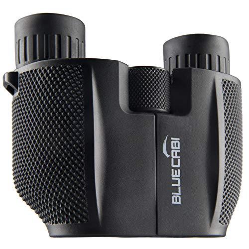 BlueCabi BlueCabi Compact 10x25 Binoculars – Lightweight, Foldable, High Powered Binoculars for Adults & Kids w/Powerful 10x Long Distance Magnification, Easy Focus Knob, Texture Grip, Neck Strap & Travel Bag