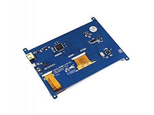 waveshare waveshare 7inch Capacitive Touch Screen LCD with Bicolor Case Compatible with Raspberry Pi 4B/3B+/3A+/2B/B+/A+/Zero/Zero W/WH/Zero 2W CM3+/4 1024×600 Resolution HDMI IPS Supports Windows