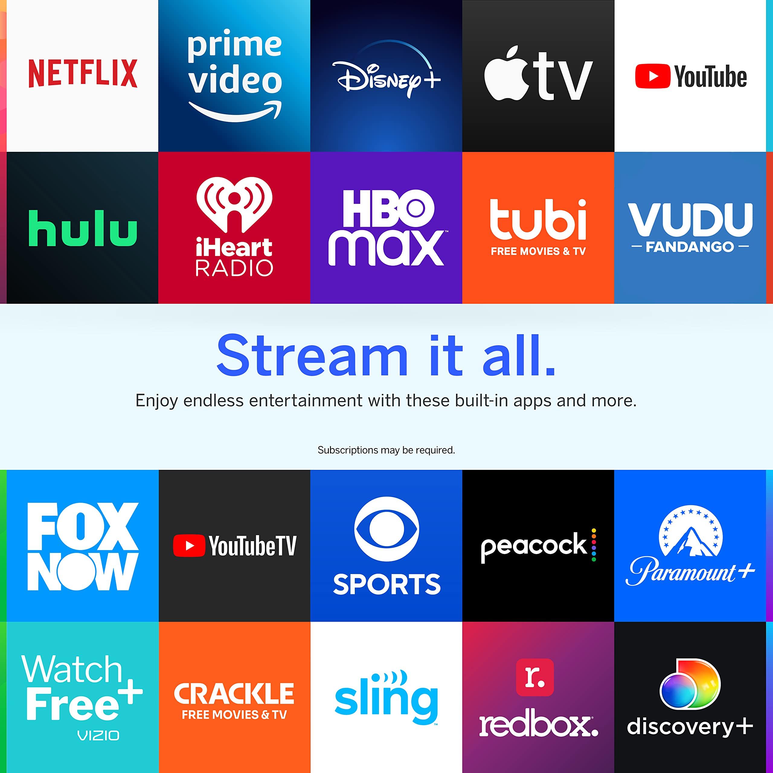 VIZIO VIZIO 43-inch D-Series Full HD 1080p Smart TV with Apple AirPlay and Chromecast Built-in, TV Only (Renewed)