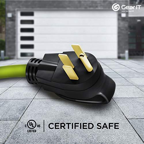 GearIT GearIT 50-Amp Extension Cord for RV and EV (50 Feet) 4-Prong 250-Volt, Tesla Model 3/S/X/Y, NEMA 14-50P to 14-50R 6/3, 8/1 STW AWG Gauge Outdoor Auto Power Cord