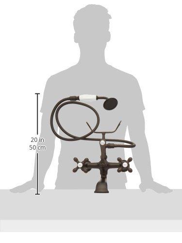 Elements of Design Elements of Design DT5515AX Hot Springs Wall Mount Clawfoot Tub Filler with Hand Shower, 7-1/8" in Spout Reach, Oil Rubbed Bronze