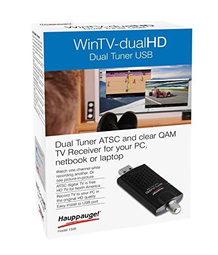 Hauppauge HAUPPAUGE WinTV-DualHD Dual USB 2.0 HD TV Tuner for Windows PC 1595,Black