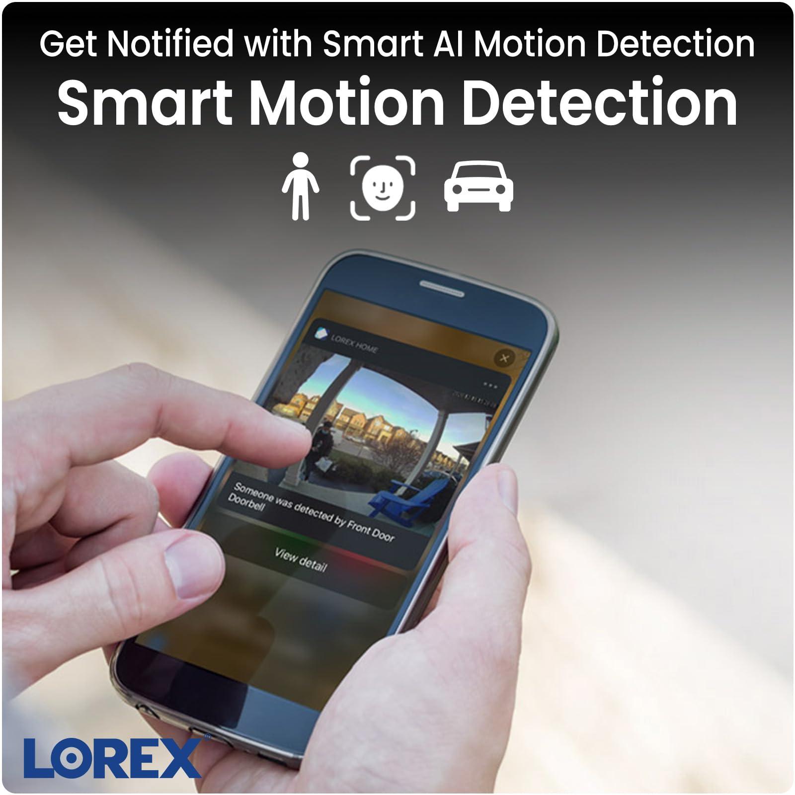 Lorex Lorex Indoor/Outdoor 4K IP Security Camera - Add-On Metal Bullet Camera for Wired Surveillance System - Smart Motion Detection, 2-Way Talk, and Color Night Vision [Requires Recorder]