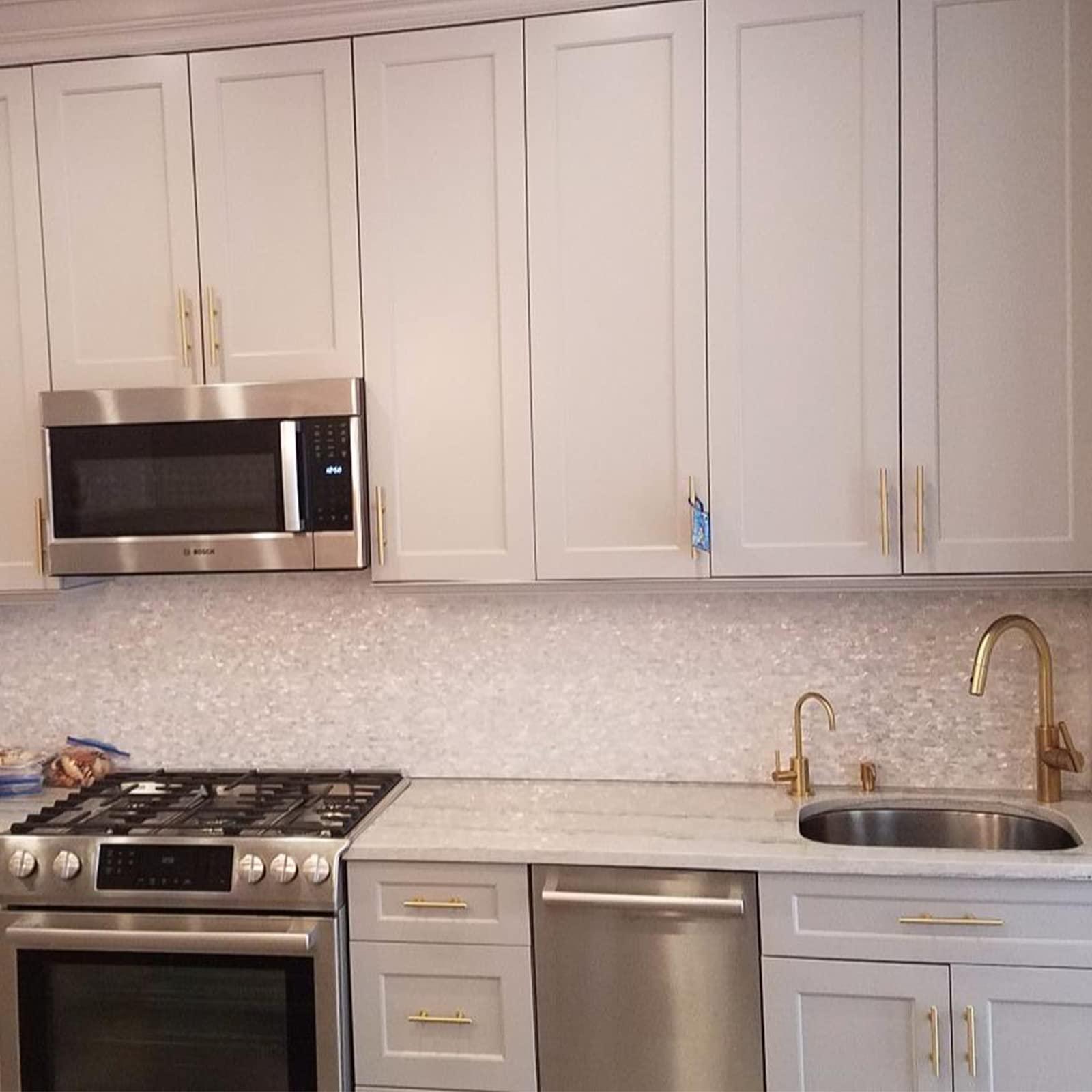 Art3d Art3d Mother of Pearl Shell Mosaic Tile for Kitchen Backsplash/Shower Wall Tile, 12" x 12" Groutless Subway