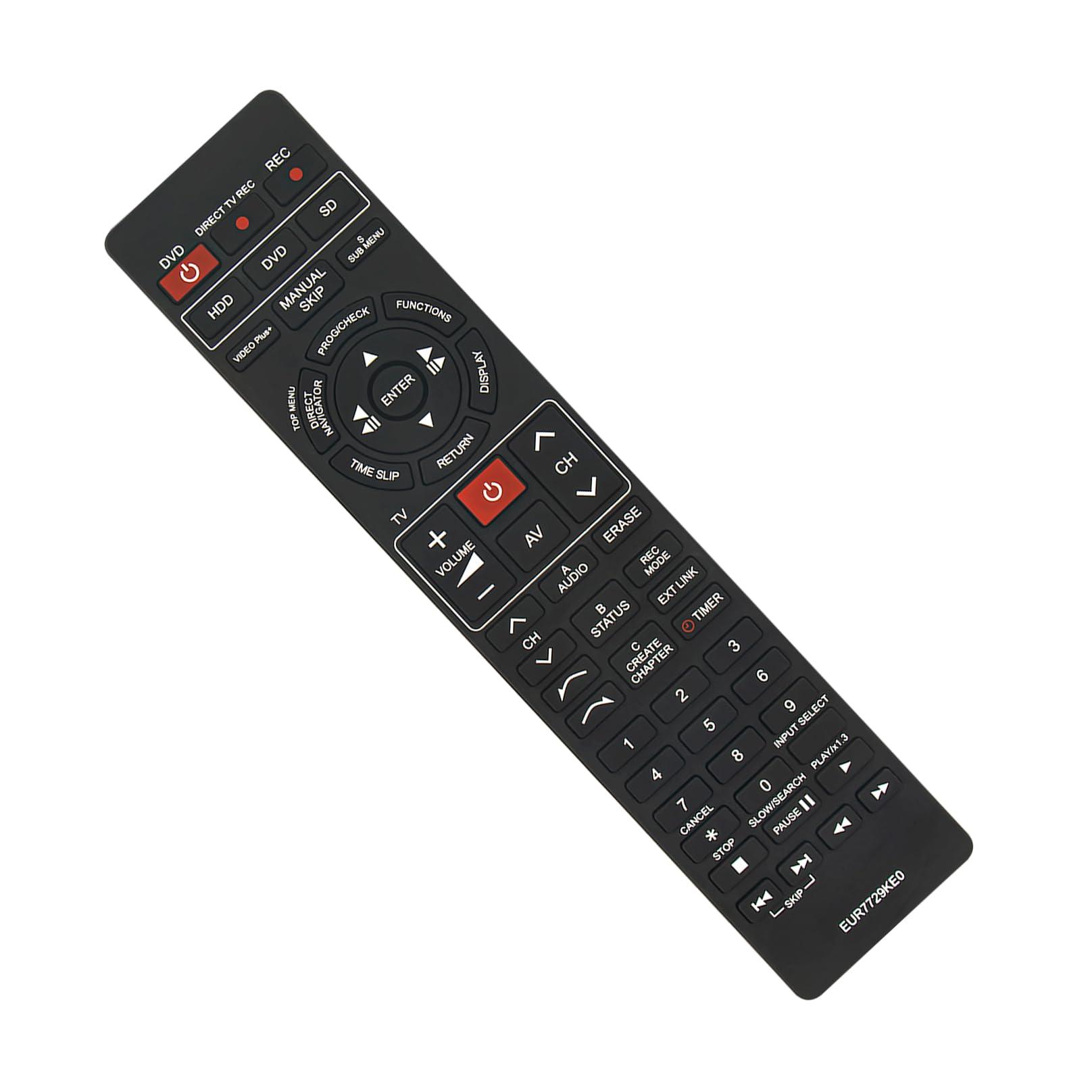 ALLIMITY EUR7729KE0 Replaced Remote Control -ALLIMITY- Fit for Panasonic DVD HDD TV Recorder EUR7729KE0 Remote Control EUR7721X10 DMR-EH50 DMR-E55K DMR-E55P9 DMR-E55S DMR-ES10 DMR-EH60
