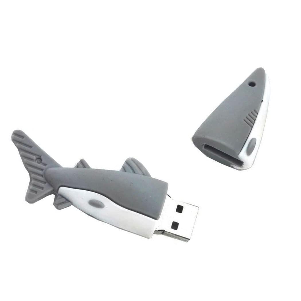 VBOTCOR USB Flash Drive Cartoon Pen Stick 2.0 Novelty & Cute Memory Thumb Jump Drive Data Storage U Disk Shark 32GB