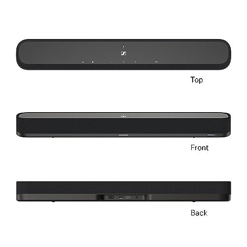 Sennheiser Sennheiser AMBEO Soundbar Mini - Immersive 3D Audio for TV, Movies, and Music - Compact Device with Powerful Adaptive Features, Multiple Connectivity and Intuitive Usage