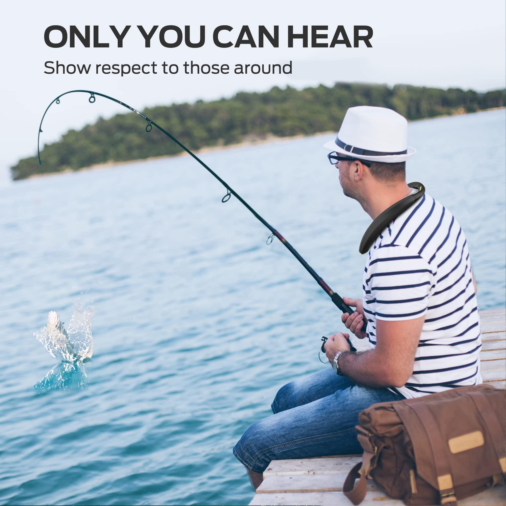 Monster Monster Boomerang Petite Neckband Bluetooth Speakers, Neck Speaker with 15H Playtime, aptX High Fidelity 3D Stereo Sound, Low Latency, Built-in Mic, IPX5 Waterproof Wearable for Home Outdoor