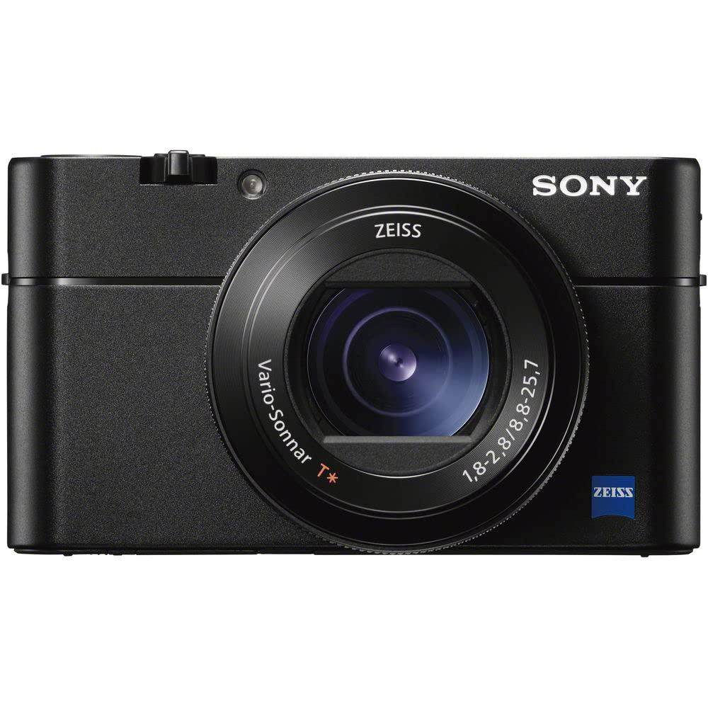 Sony Sony Cyber-Shot DSC-RX100 VA Digital Camera (DSC-RX100M5A/B) + Case + 64GB Card + NP-BX1 Battery + Card Reader + Corel Photo Software + Charger + Flex Tripod + Memory Wallet + More (Renewed)