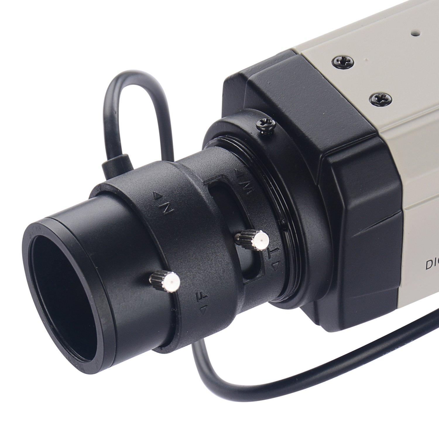 Vanxse Vanxse CCTV Mini HD 1/3 CCD 960h Auto Iris 1000tvl 2.8-12mm Varifocal Lens Bullet Box Security Camera Indoor/Outdoor Surveillance Camera