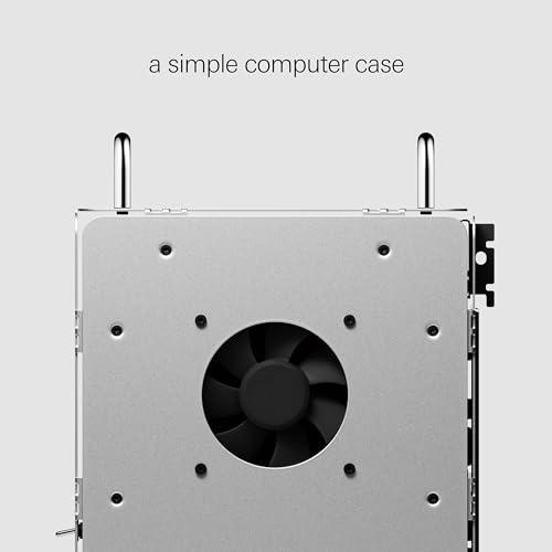 Teenage Engineering teenage engineering Computer-1 Mini-ITX PC Computer case Chassis with Powder Coated Aluminum, Chrome Metal Handles, and Dual-Slot GPU, Small Form Factor, Compatible with SFX Power Supply (Aluminum)