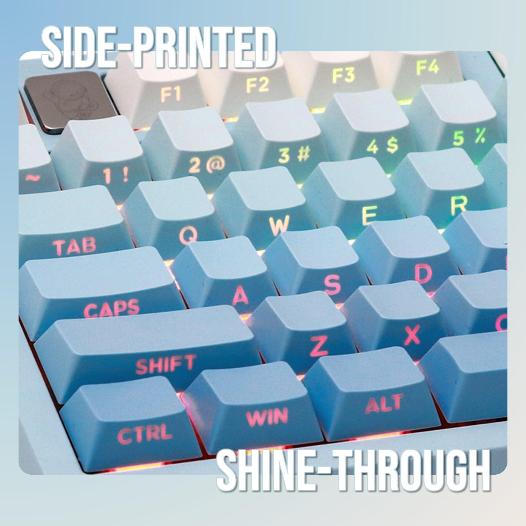EPOMAKER EPOMAKER x Aula F75 Gasket Mechanical Keyboard+Sky Blue Double-Shot Side-Printed PBT Keycap Set