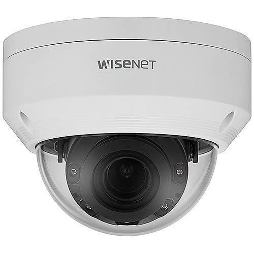Hanwha Techwin Hanwha Techwin ANV-L7082R A-Series 4MP WDR IR Dome IP Camera, 3.3-10.3mm Motorized Varifocal Lens, Infrared, Corner Mount, Memory Card, White