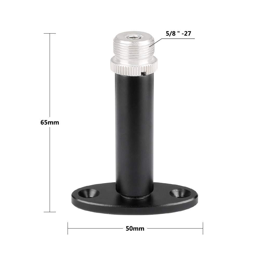 CAMVATE CAMVATE 5/8'' Male to 1/4'' Female Microphone Screw + Double Microphone Mounts Bracket + 5/8"-27 Male Screw