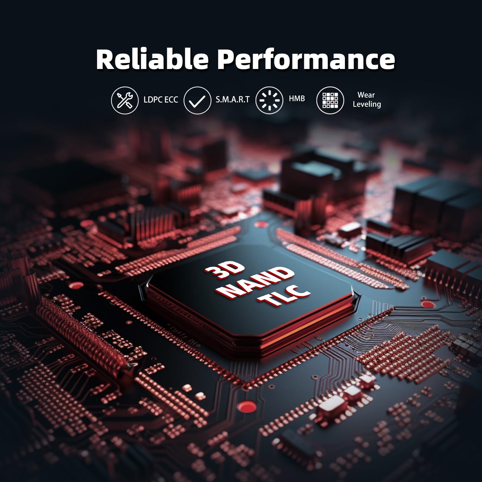 KingSpec KingSpec NX Series 2TB Gen3x4 NVMe M.2 SSD, Up to 3500MB/s, 3D NAND Flash M2 2280 Internal Solid State Drive, for Desktop and Laptop