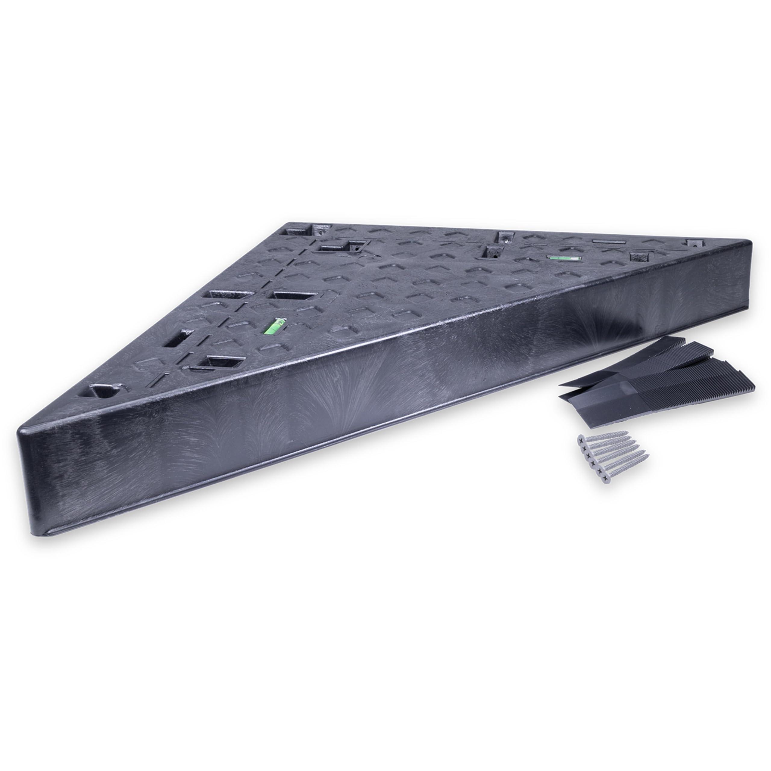 GOOF PROOF SHOWER Goof Proof Shower GPSS-3024 Triangle Tiled Shower Seat, Easy to Install Bench for Shower Stall, 30\"/24\"