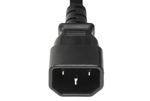 SF Cable SF Cable 4ft 18 AWG NEMA 5-15R to IEC320 C14 Monitor Power Adapter Cord, 10A, 125V AC Power Cable