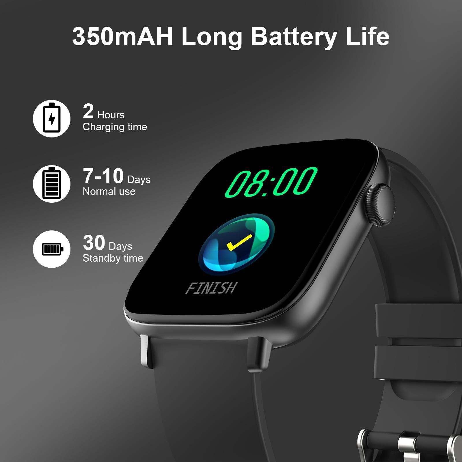 PJYUBVOR PJYUBVOR Smart Watch, 1.90" Smartwatch for Men Women (Answer/Make Calls), Fitness Tracker with 120+ Sport Modes, Heart Rate/Sleep Monitor, IP68 Waterproof Smart Watch for Android/iOS Phones