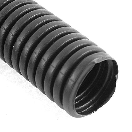uxcell uxcell 1.5 M 24 x 28 mm Plastic Corrugated Conduit Tube for Garden,Office Black