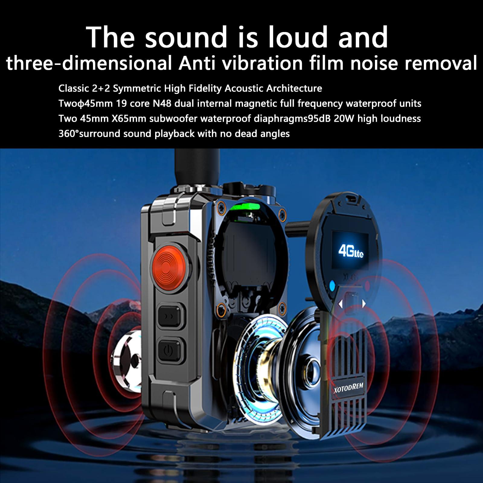 Generic XOTODREM Global Walkie Talkie Two Way Radio, Portable Radio am fm Home Radio, Unlimited Distance-Rechargeable PTT Cellular Radio Push To Talk, Walkie Talkie that can be used as a Radio (with SIM card)