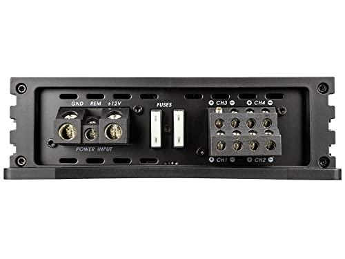 Alphasonik Alphasonik NA1600.4 Neuron Series 1600 Watts Max 4-Channel Car Amp with 4-Way Protection Circuitry Multi-Channel Bridgeable Class A/B Amplifier Low & High Level Inputs