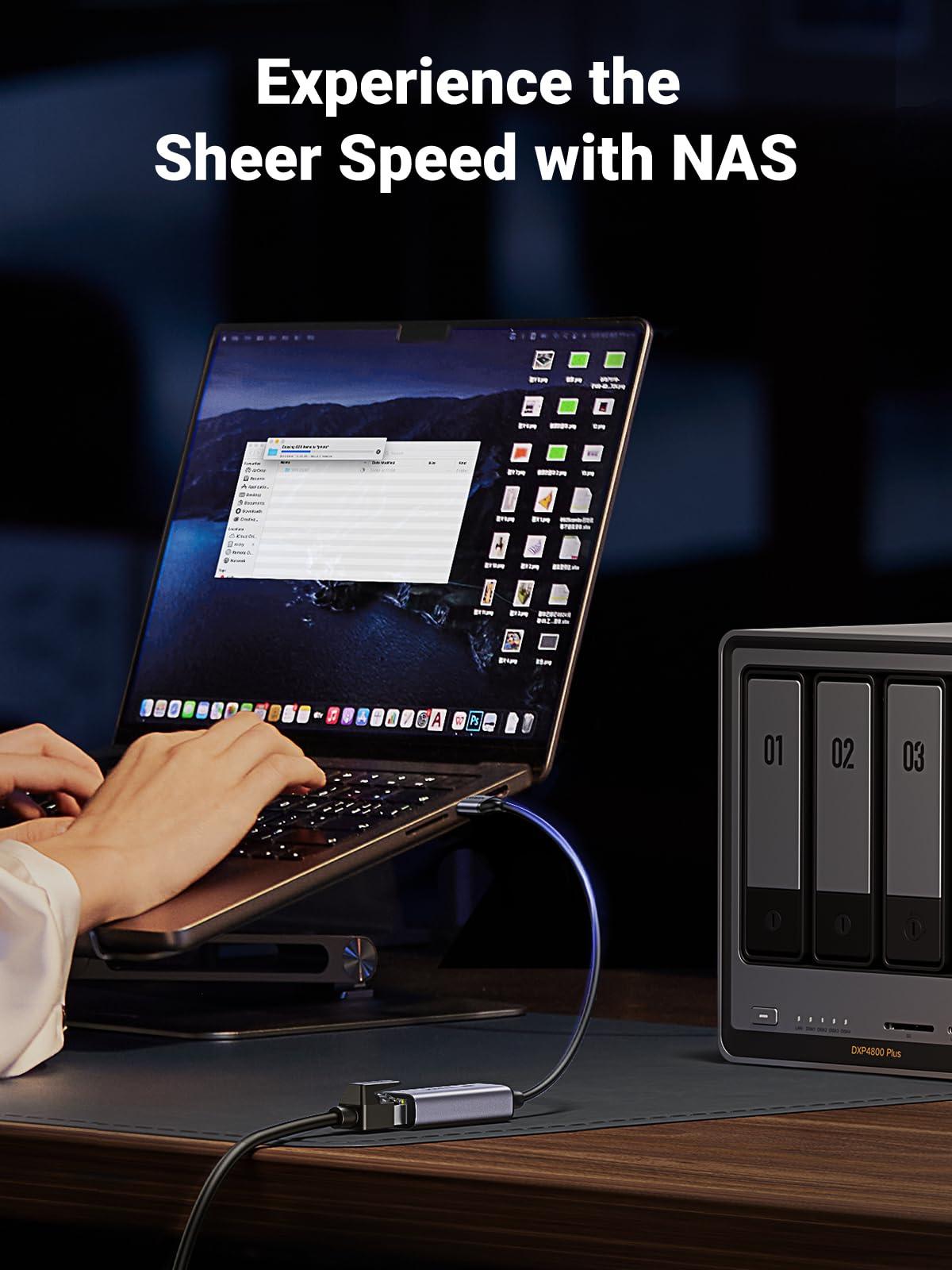 UGREEN UGREEN USB to Ethernet Adapter 2.5Gb Bundle with USB 3.2 to Ethernet Adapter 5-in-1 USB C Hub Ethernet