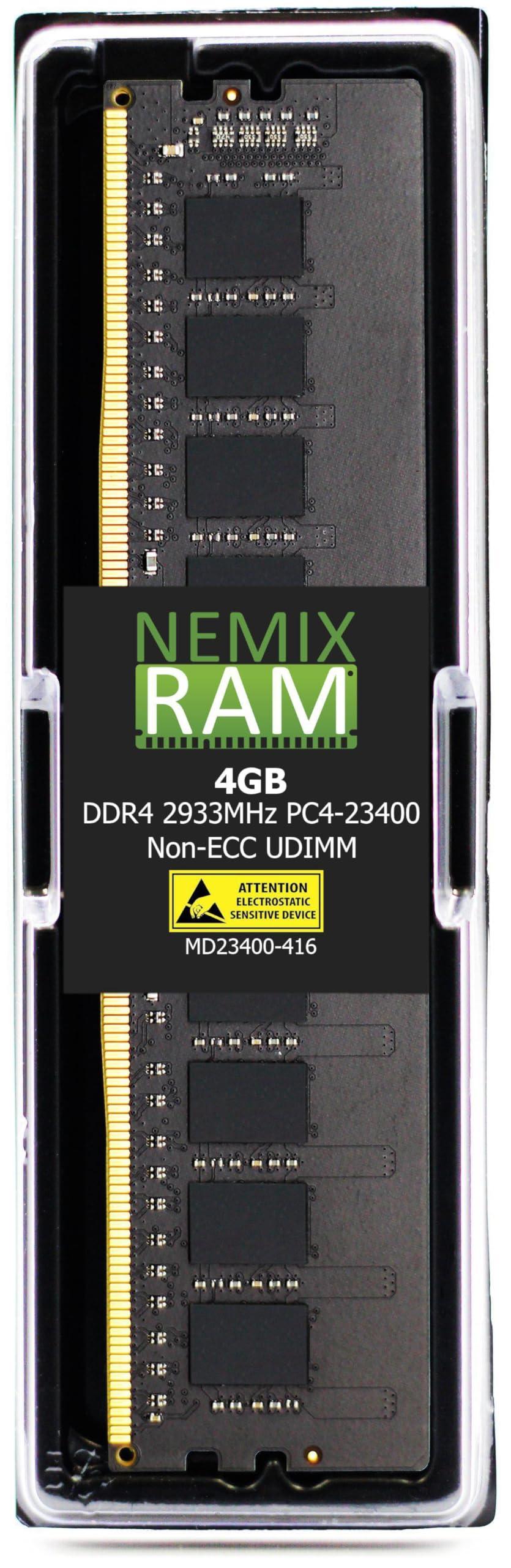 NEMIX RAM NEMIX RAM 4GB (1X4GB) DDR4 2933MHZ PC4-23400 1Rx6 1.2V 288-PIN Non-ECC UDIMM Compatible with Hynix HMA851U6CJR6N-WM Unbuffered Desktop Memory