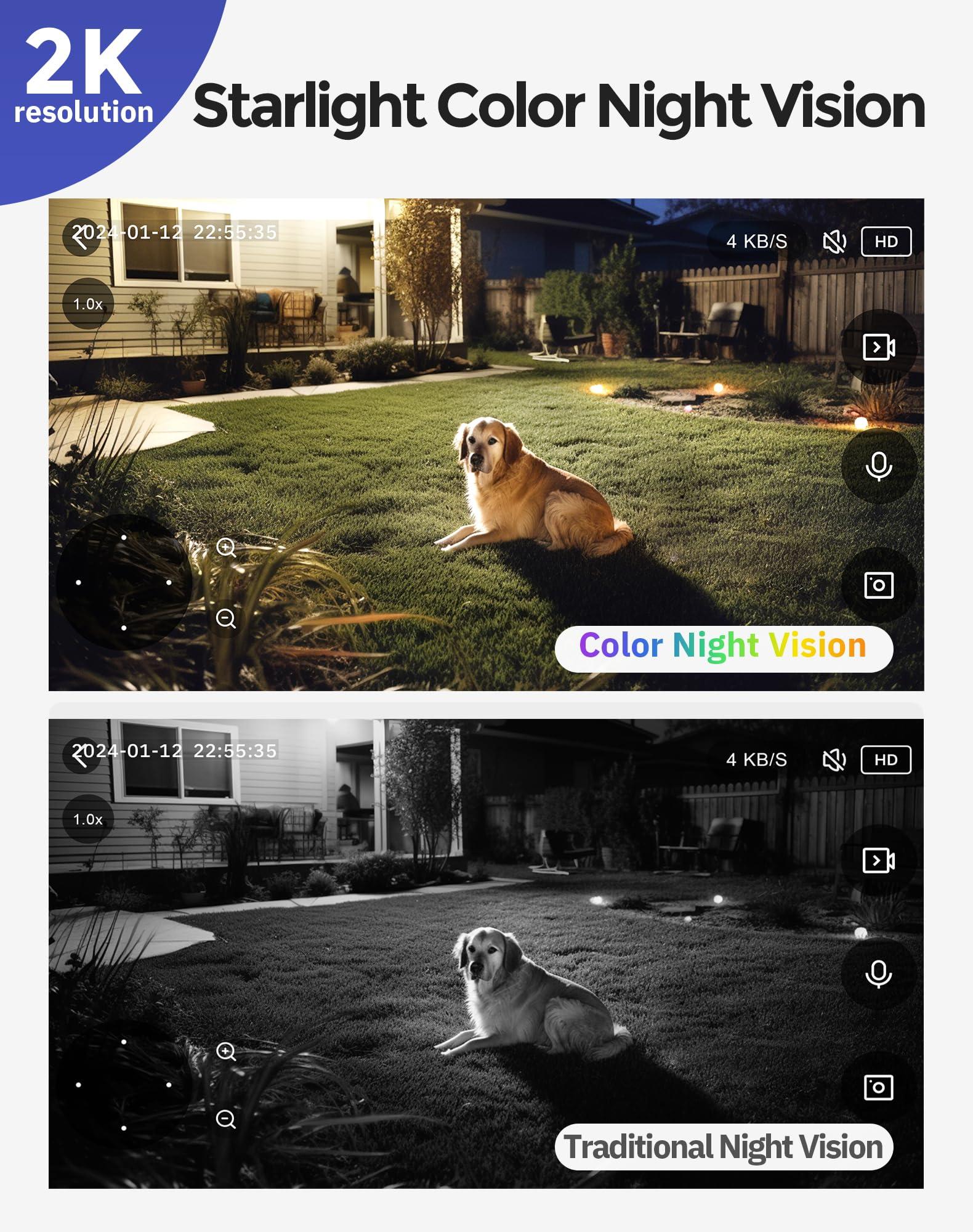 Hugolog Hugolog 2K Light Bulb Security Cameras Wireless Outdoor-2.4GHz Cameras for Home Security Indoor with AI Motion Detection,Clear Color Night Vision,360Auto Tracking,Siren Alarm,24/7 Recording