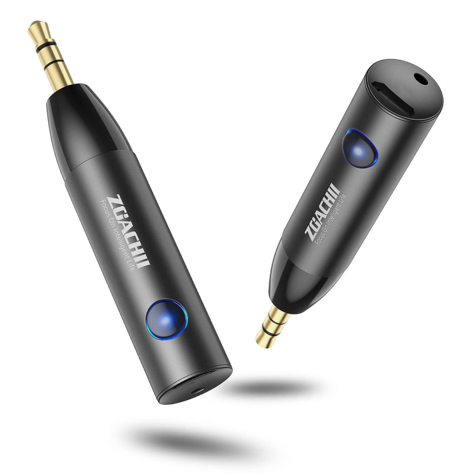 ZOACHII ZOACHII Bluetooth Aux Adapter for Car, Wireless Bluetooth 5.0 Audio Receiver with 3.5mm Jack for Vehicle Truck Home Stereo Speaker Headphone Music Streaming, Handsfree Calling, [1 Piece]