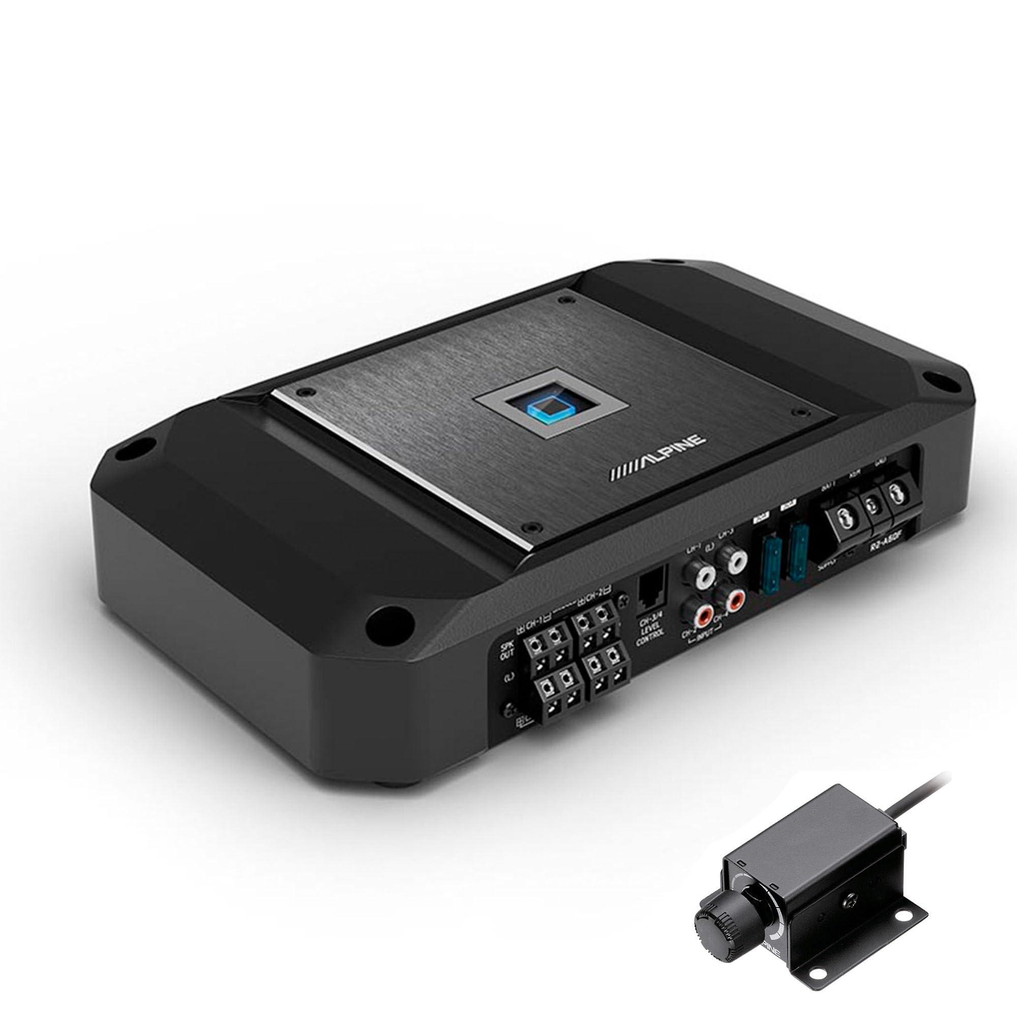 Alpine Alpine R2-A60F R-Series 4-Channel Amplifier & RUX-KNOB.2 Remote Bass Knob Bundle