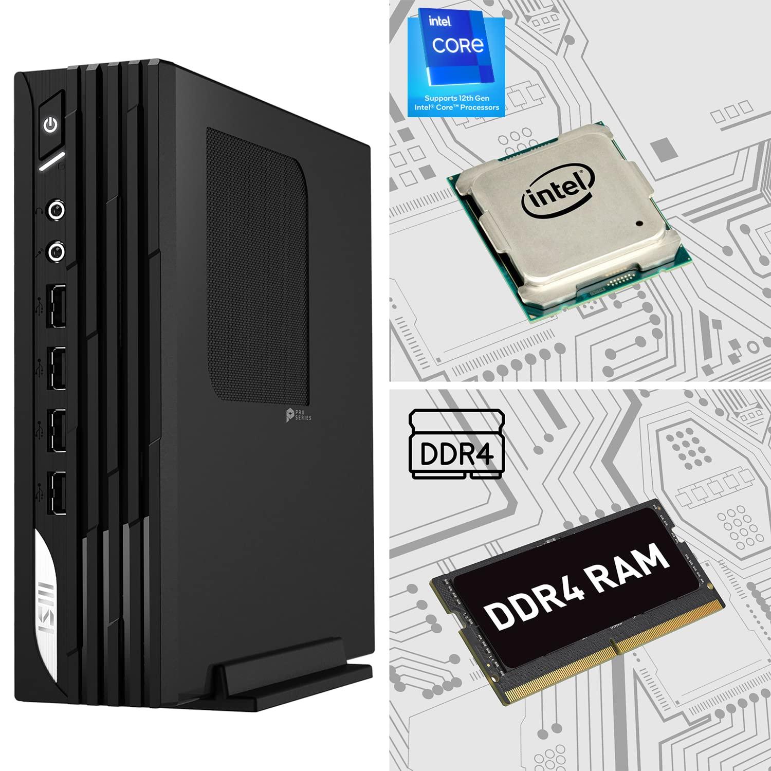 MSI MSI PRO DP21 (MFF) Desktop, Intel Core i7-12700, UHD 730, 16GB' Memory, 500GB SSD, WiFi 6, Windows 11 Pro (12M-416US), Black