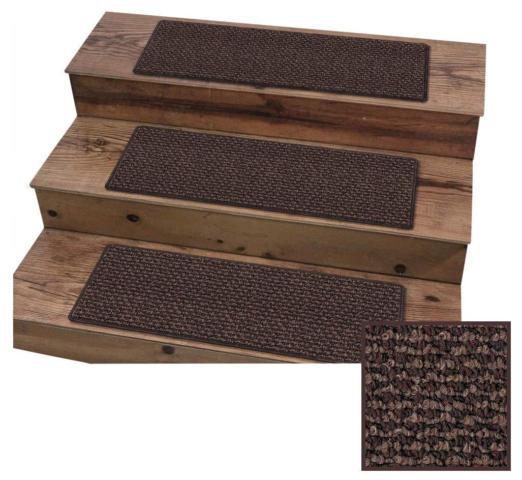 KOECKRITZ KOECKRITZ 9"x27" Dog Assist Carpet Stair Tread Set of 13 | Economical Solutions Simplistic Woven Loop/Berber People & Pet Friendly (Catalina Woods)