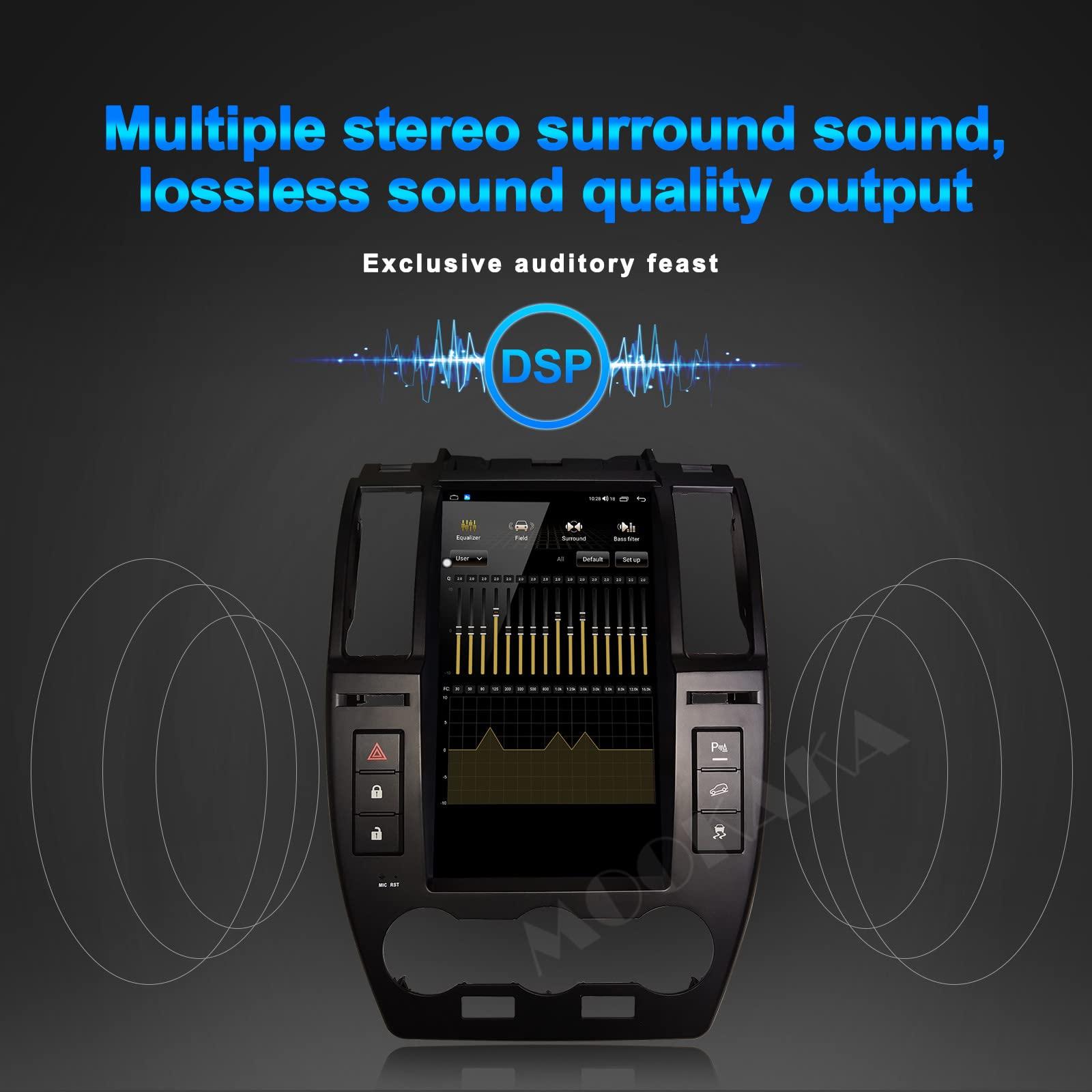 MOOKAKA Tesla Style Radio Android 13 Car Stereo 2 din GPS Navigation Head Unit for Land Rover Freelander 2 2005-2015 Radio Replacement Multimedia Player Autoradio Receiver Carplay DSP (2013-2015, 4-64GB)