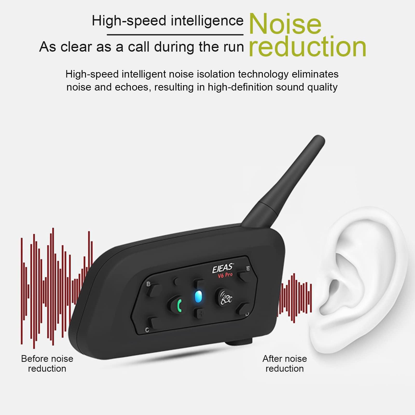 EJEAS EJEAS V6C Referee Bluetooth Intercom, 2-Way 1200M Professional Referee Headset Communication System with Armband and Earpiece for Football and Handball Sports (2PCS)