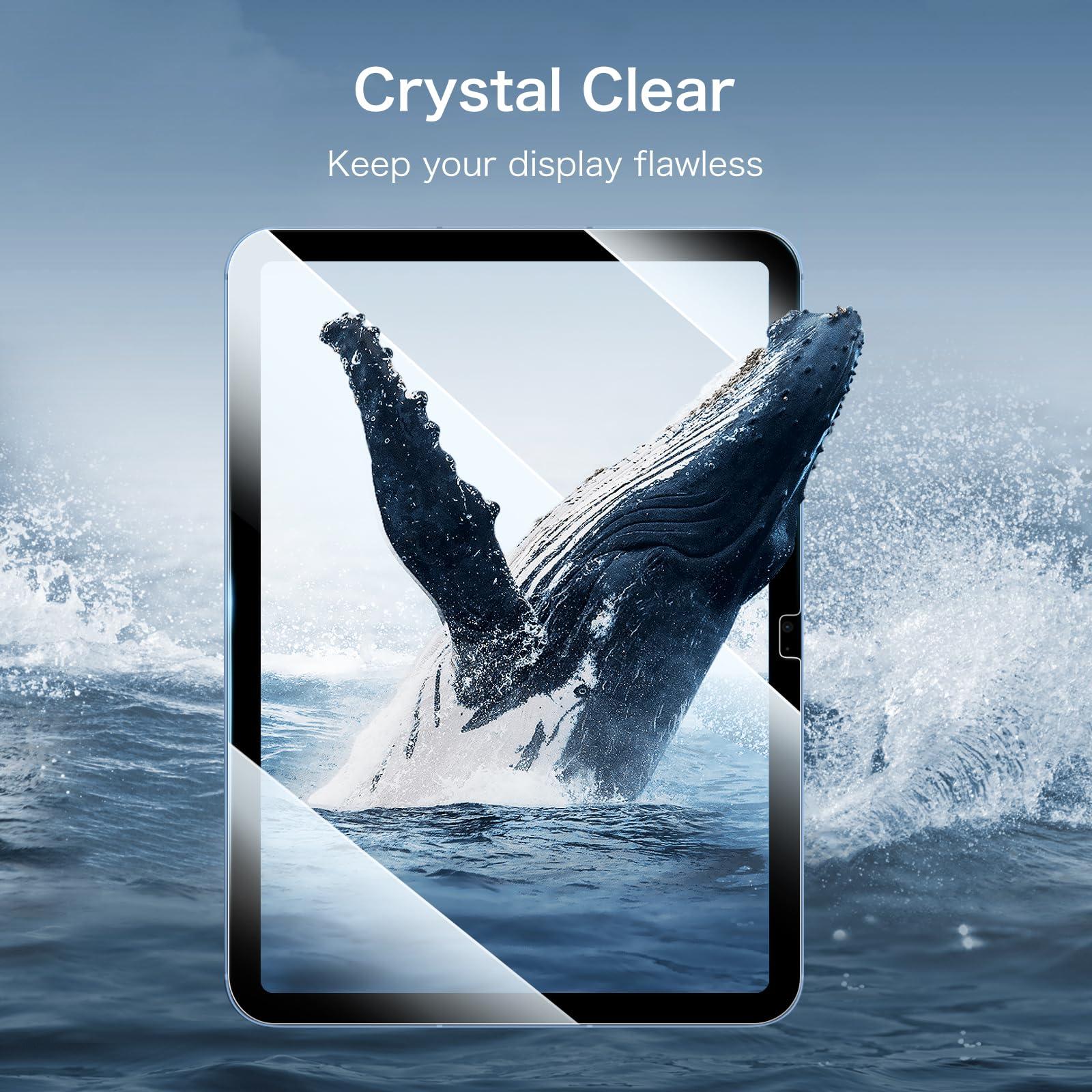 FINTIE Fintie Hybrid Clear Case for iPad (A16) 11th Generation 11 Inch (2025), iPad 10th Generation 10.9 Inch 2022 Bundle with 2 Pack Fintie Tempered Glass Screen Protector