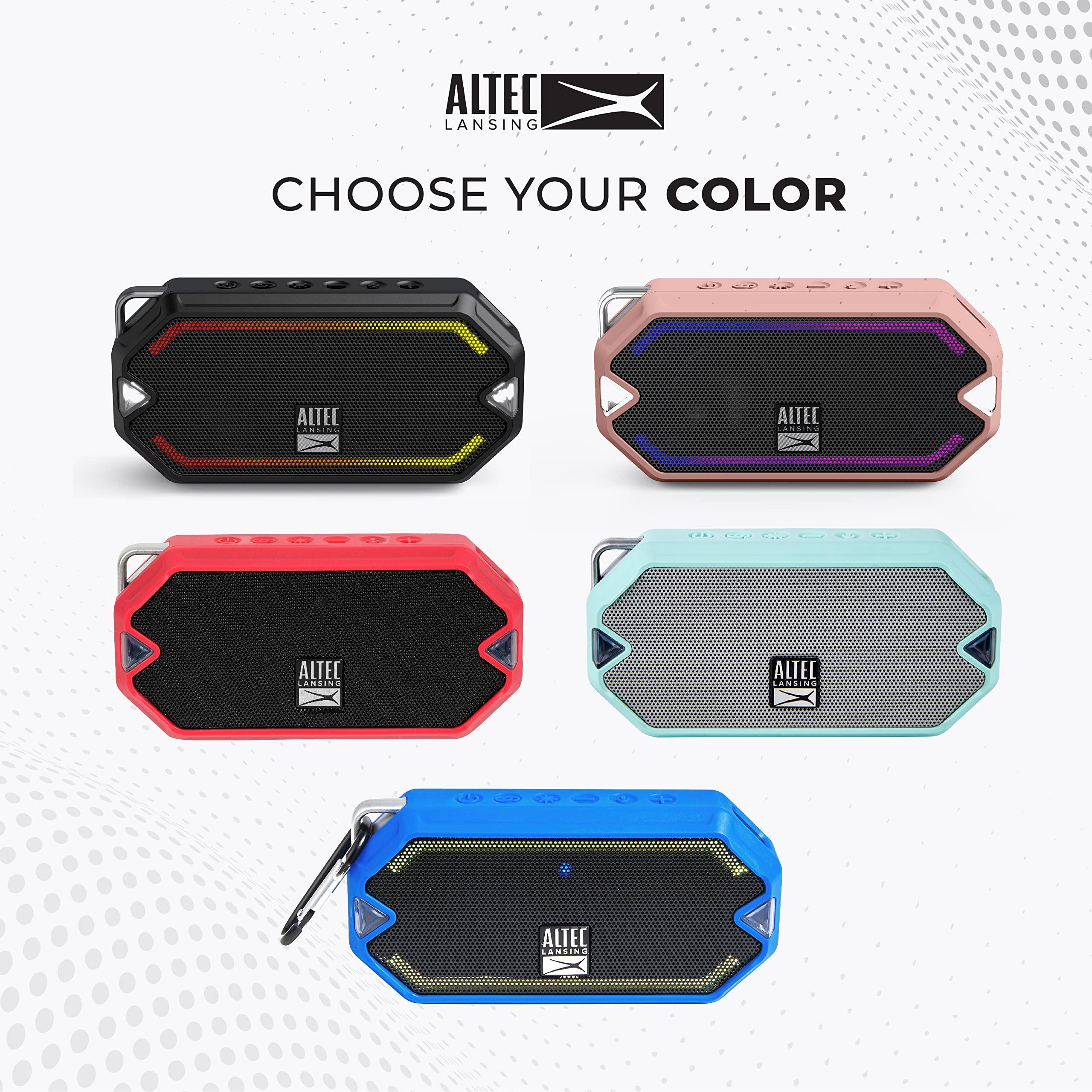 Altec Lansing Altec Lansing - HydraMini Wireless Bluetooth Speaker, IP67 Waterproof USB C Rechargeable Battery with 6 Hours Playtime, Compact, Shockproof, Snowproof, Everything Proof (Mint Green)