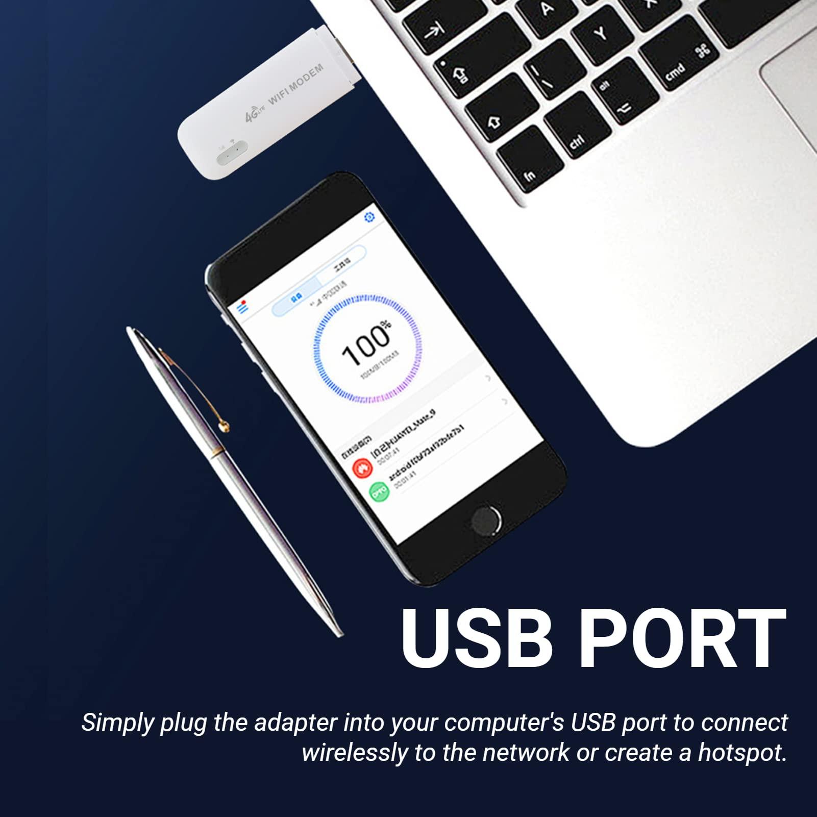 Jectse Mobile Hotspot Device, 4G LTE Router USB Portable WiFi Hotspot Mobile Internet Devices Supports Up to 10 Users, Mobile WiFi Hotspot for Travel